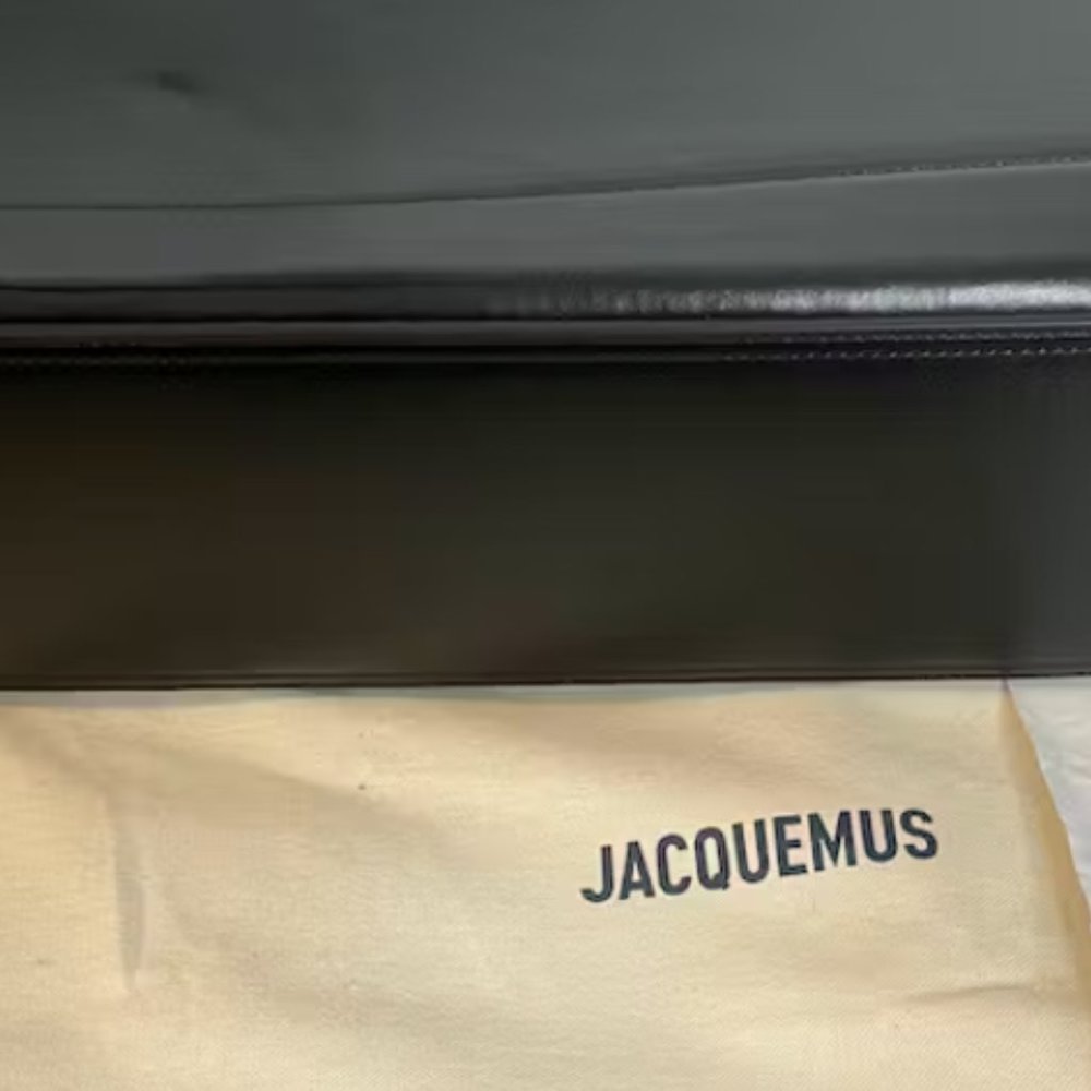JACQUEMUS Le Cabas Neve Black Leather tote shopping bag - Picture 3 of 11